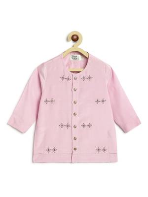 Purple embroidered viscose kurta set 4