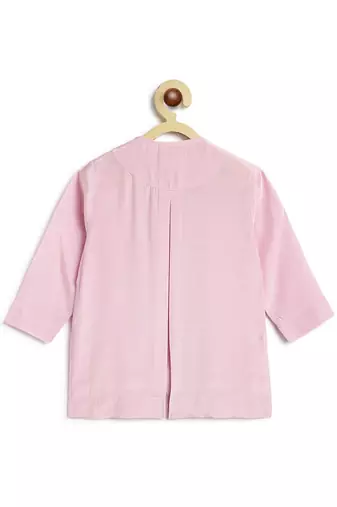 Purple embroidered viscose kurta set