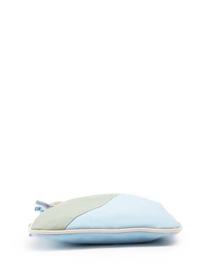 Hue Aqua Blue & Pastel Multi Cotton Canvas Colourblocked Sling Bag 8