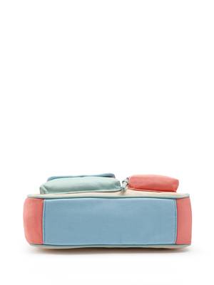 Anekaant Hue Cream & Pastel Multi Cotton Canvas Colourblocked Sling Bag 8