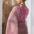 baby pink tissue silk blend sequince work designer border with digital printed blouse party wear saree