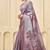 mauve signora zari silk blend floral digital printed casual wear saree.