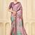 onion pink signora zari silk blend floral digital printed casual wear saree.