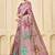 onion pink signora zari silk blend floral digital printed casual wear saree.