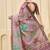 onion pink signora zari silk blend floral digital printed casual wear saree.