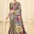 gray pink signora zari silk blend floral digital printed casual wear saree.