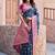 blue color elegant soft silk blend saree
