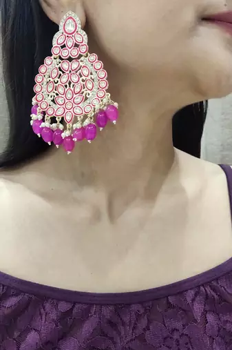 Rumaisa Pink Earrings