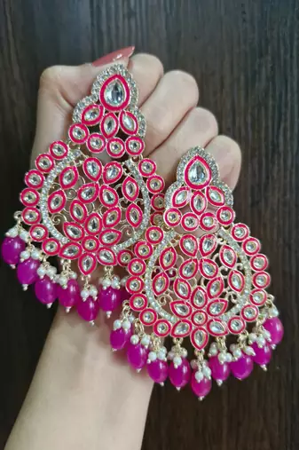 Rumaisa Pink Earrings