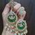 Raghavi Green Kundan Earrings