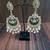 Raghavi Green Kundan Earrings