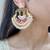 Pink Meenakari Chandbali Earrings
