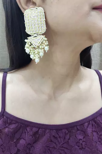 White Pearl Earrings