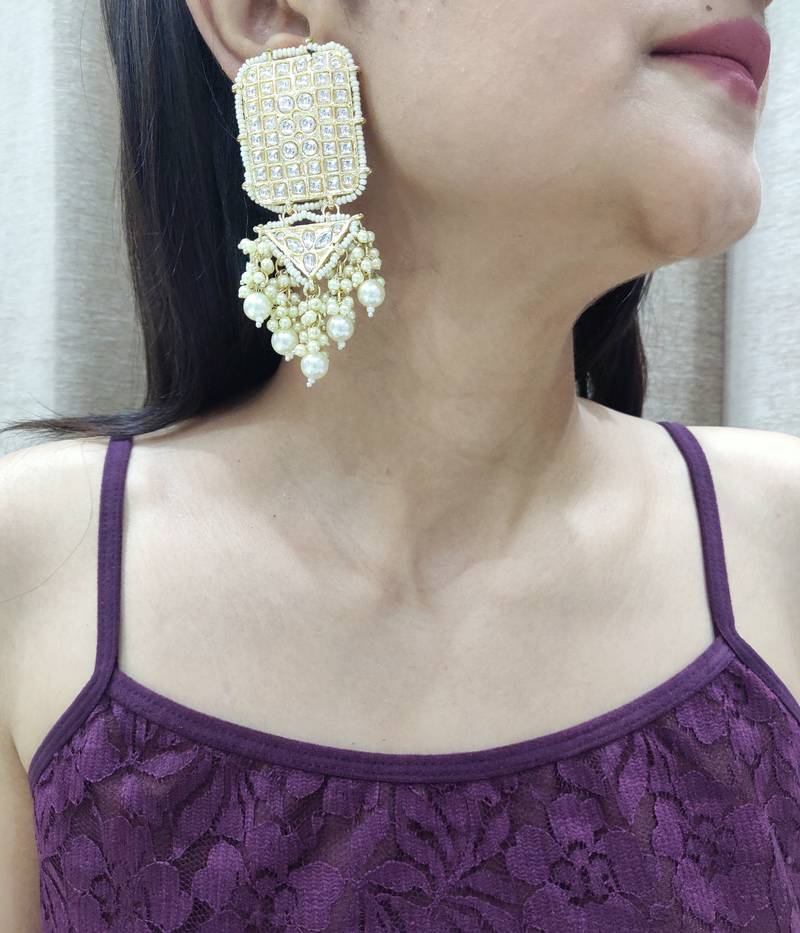 White Pearl Earrings