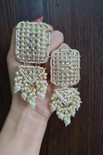 White Pearl Earrings