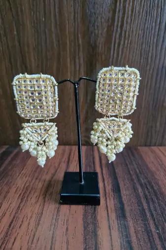 White Pearl Earrings