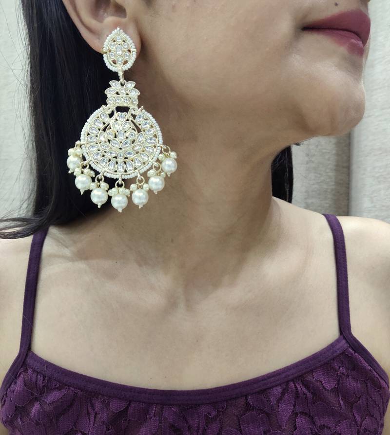 White Pearl Earrings