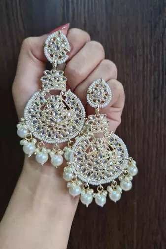 White Pearl Earrings