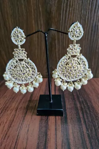 White Pearl Earrings