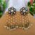 Blue color kundan earrings