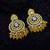 Yellow color kundan earrings