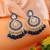 Blue color kundan earrings