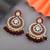 Maroon color kundan earrings