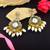 Yellow color kundan earrings