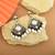 Black color kundan earrings