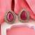 Pink color stud kundan earrings