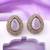 Lavender color stud kundan earrings