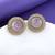 Lavender color stud kundan earrings