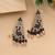 Black color kundan earrings