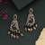 Black color kundan earrings