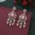 Pink color kundan earrings