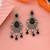 Black color kundan earrings