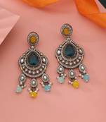 Multi color kundan earrings