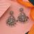Pink color kundan earrings