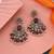 Magenta color kundan earrings