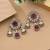 Purple color kundan earrings