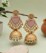 Pink color amrapali earrings