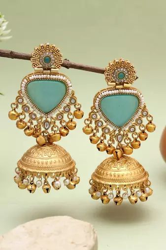Rama green color amrapali earrings