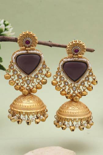 Purple color amrapali earrings