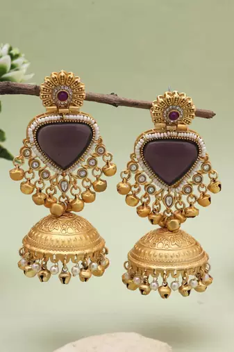 Purple color amrapali earrings
