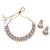 Round shape mother of pearl uncut kundan stone gold plated brass choker necklace set for women