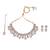 Oval shape uncut kundan stone gold plated brass choker necklace set with maang tikka for women