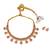 Oval shape small golden ball 22 kt gold plated brass choker necklace set for women and girls