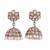Amazing flower design white uncut kundan stone antique gold plated jhumki earring for women