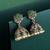 Appealing flower design green uncut kundan stone antique gold plated jhumki earring for women
