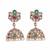 Astonish flower design multi uncut kundan stone antique gold plated jhumki earring for women